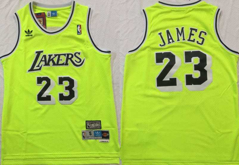 Lakers 23 Lebron James Fluorescent Green Hardwood Classics Mesh Swingman Jersey,We sell and wholesale Lakers 23 Lebron James Fluorescent Green Hardwood Classics Mesh Swingman Jersey on line form chian!